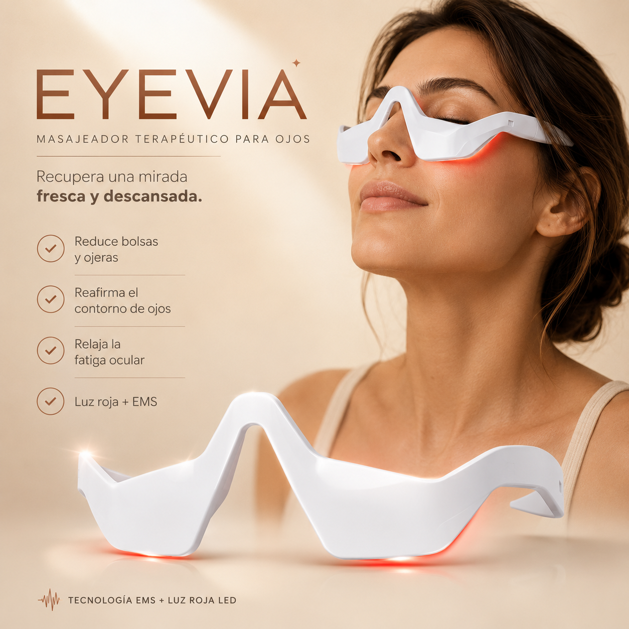 EYEVIA™ | Masajeador Terapéutico para ojeras